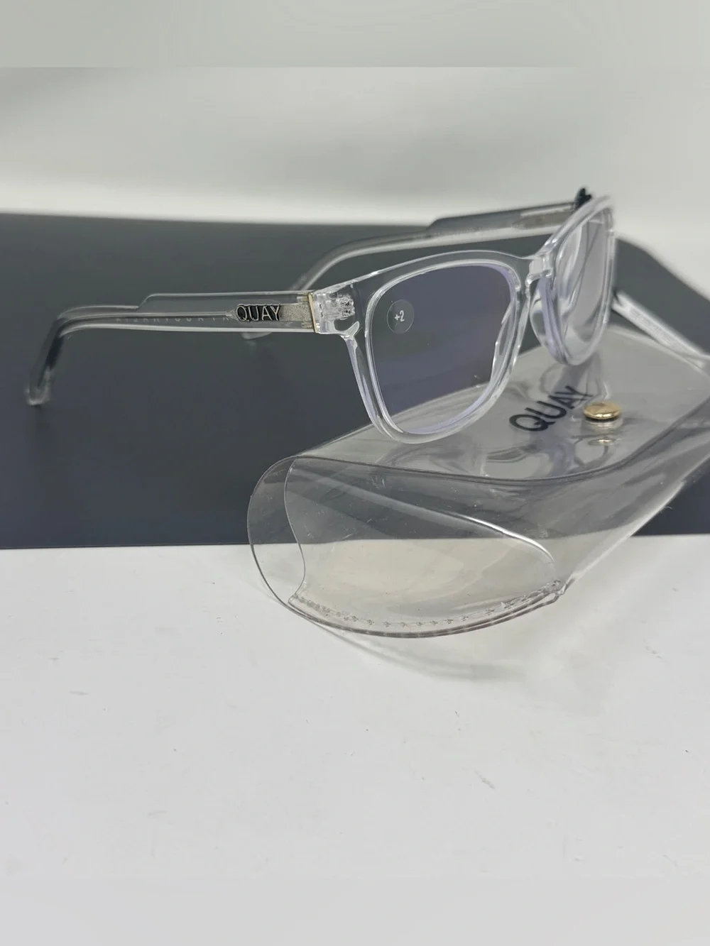 Quay Mini Hardwire Blue Light Glasses reading glasses + 2.00 clear